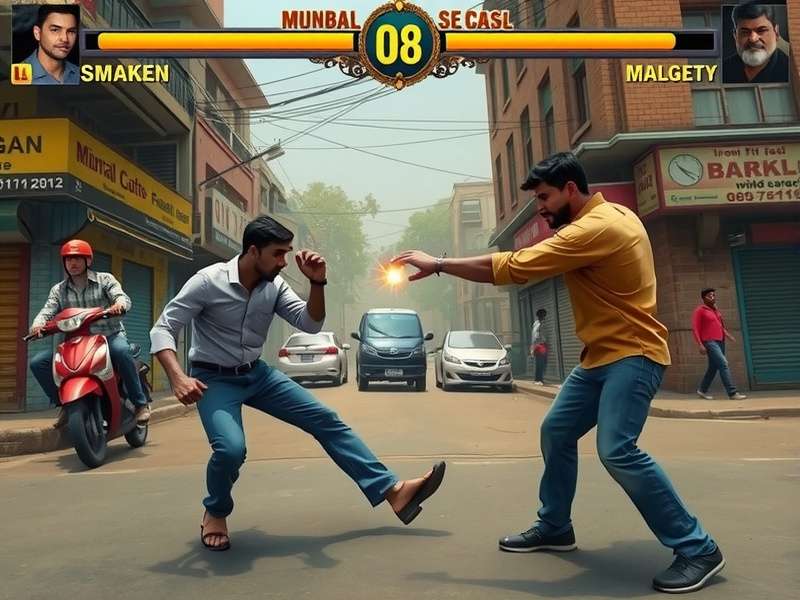 Iron Fist Swindler gameplay screenshot showing Mumbai street fight